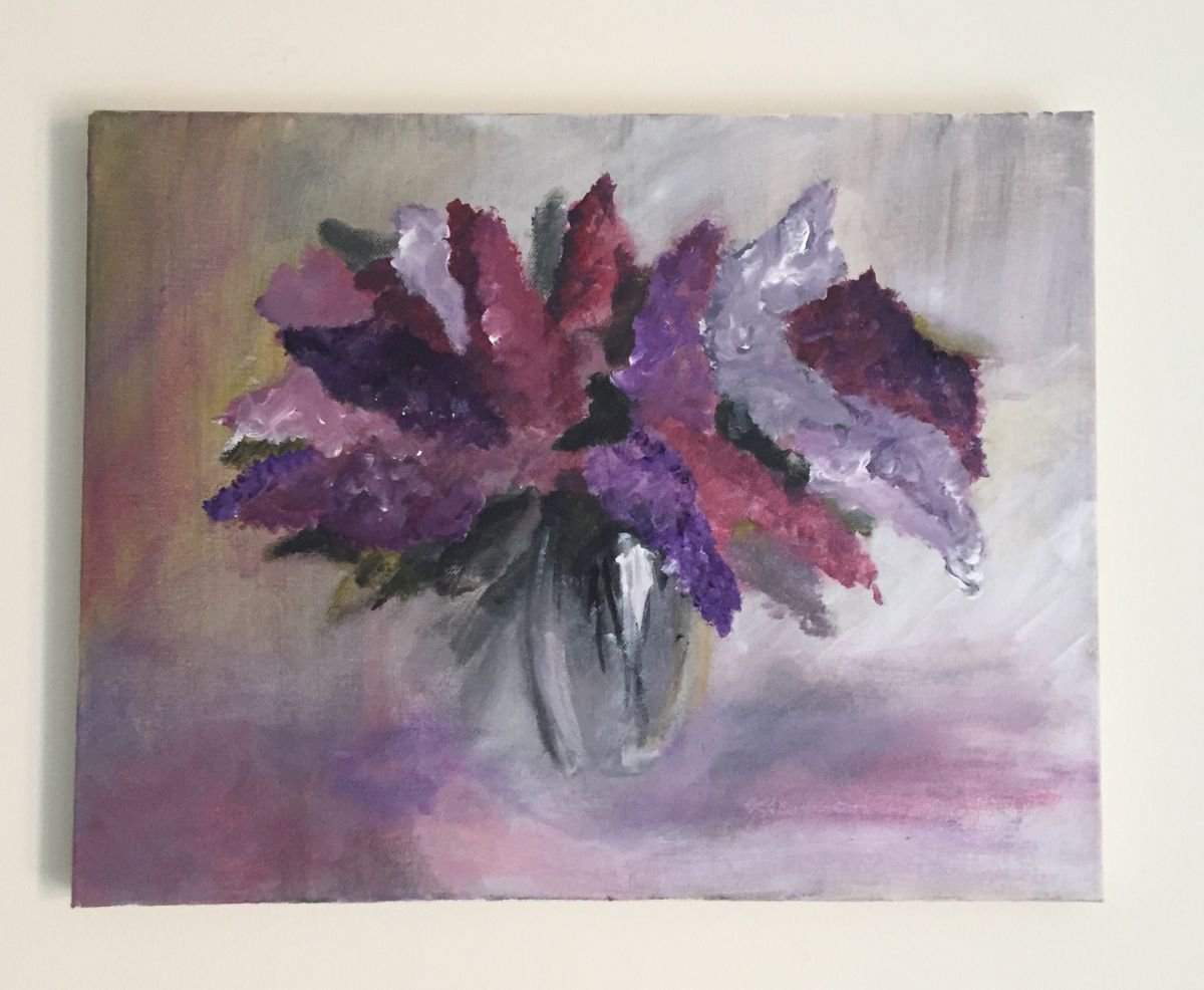 Abstract Purple Bouquet by Paul Simon Hughes