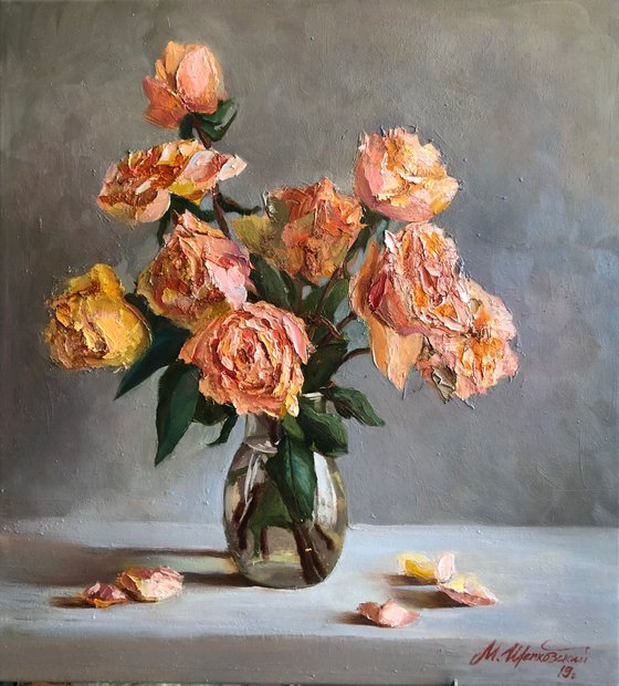 Flowers in a vase "Roses".