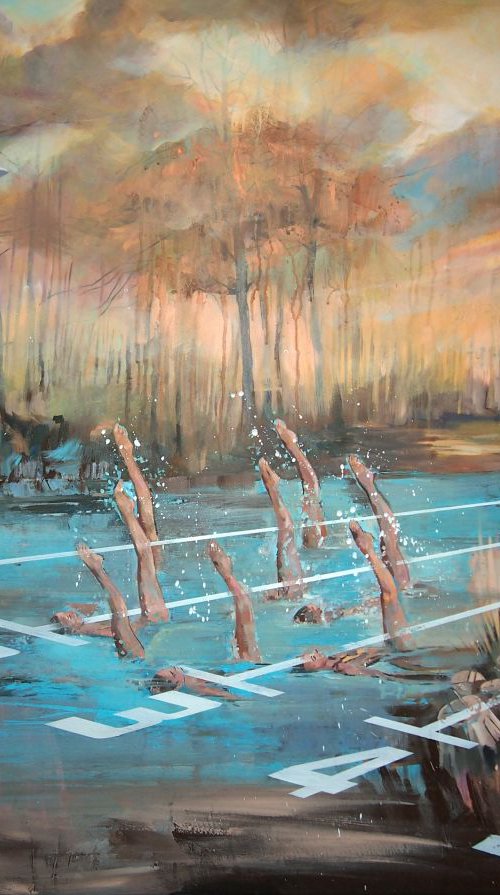 Synchronized painting by Janusz  Orzechowski