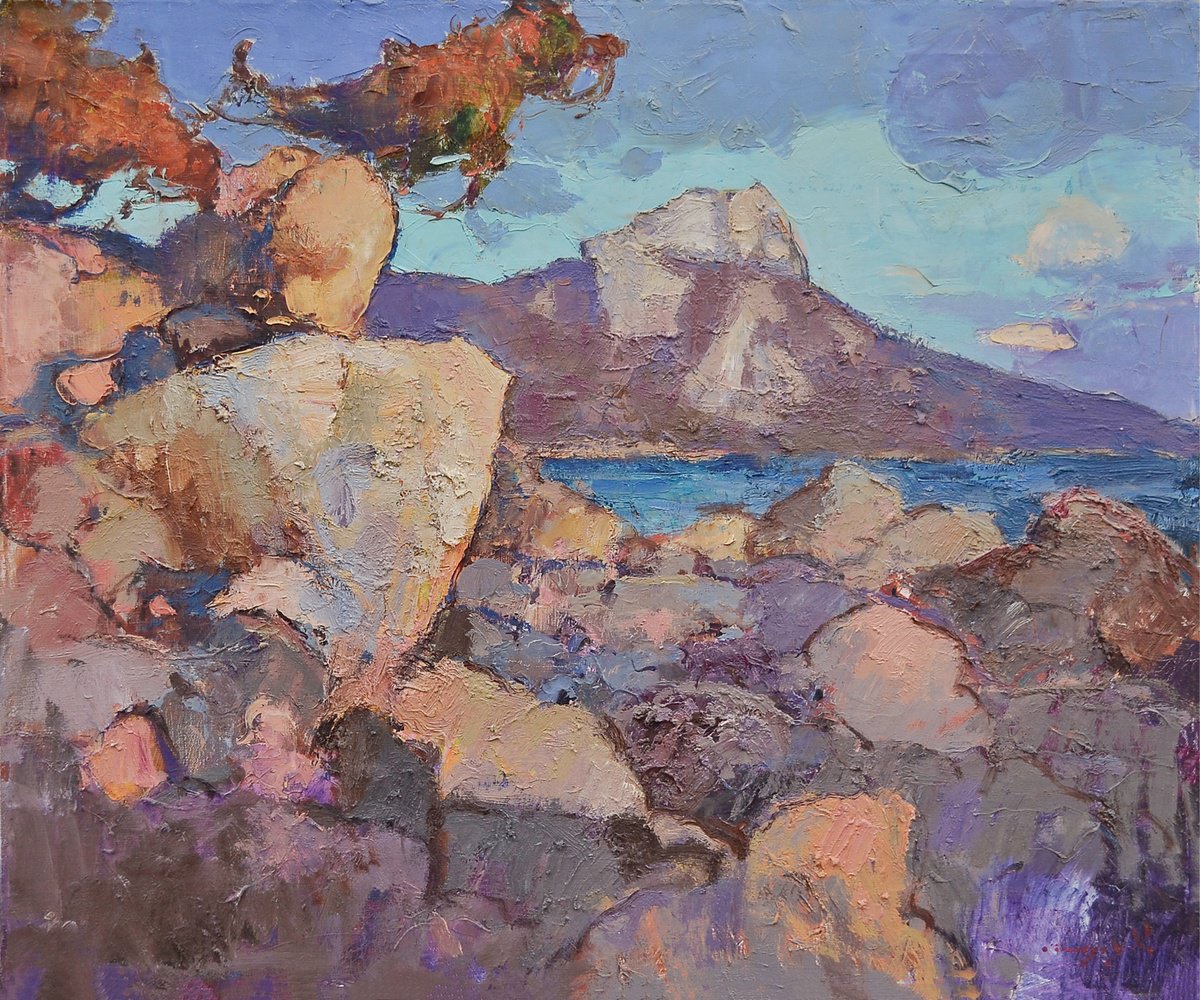 Evening Stones By Alexander Shandor, 31 X 28, Artwork For Sale On Artfinder
