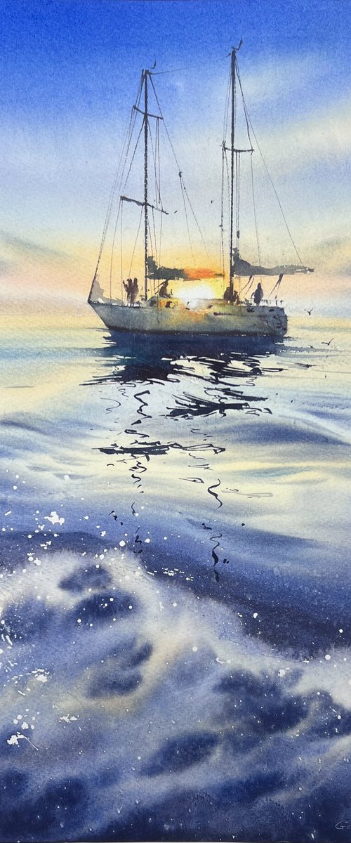 Where the Yacht Meets the Sky by Eugenia Gorbacheva