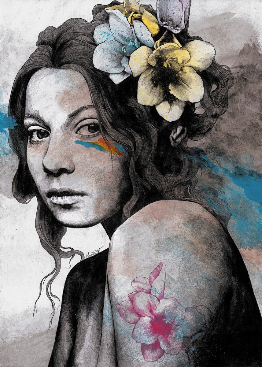 Urban And Pop Portrait Pencil Drawing By Marco Paludet, 20 X 28", Qohelet, Original Artwork