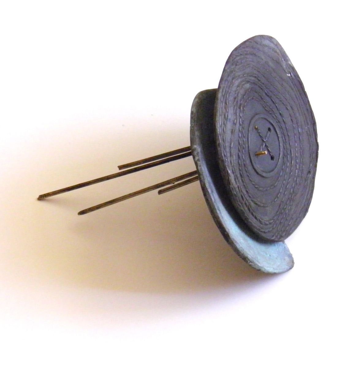 Expressive Still Life Bronze Sculpture By Nikoleta Ivanova, 6 X 6", "Threads Of Life Ix", Original Artwork