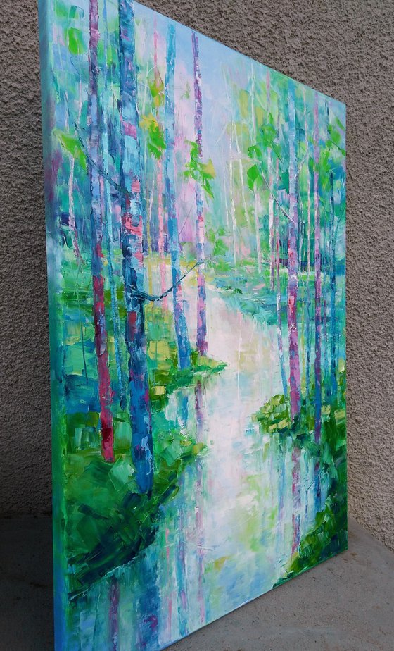 SPRING IS SPEAKING IN BLUE AND PINK