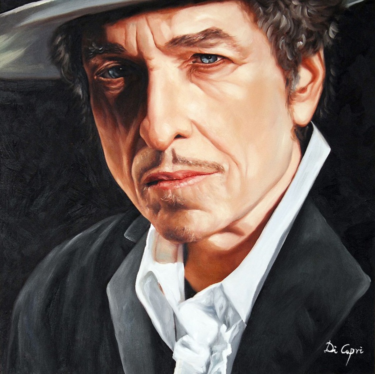 Bob Dylan Portrait Oil Painting By Di Capri Artfinder