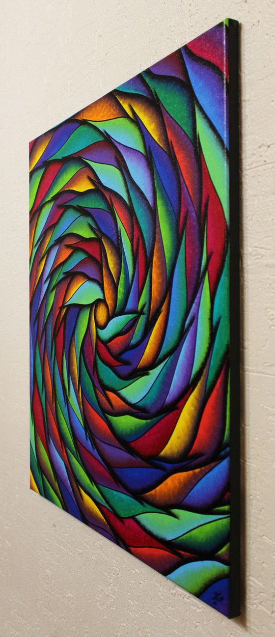 Multicolored spiral