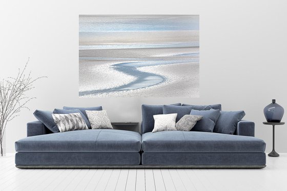 Argent Shimmer - Metal Print