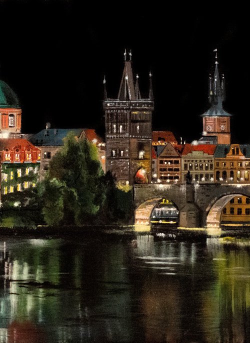 "Night Prague. Czech" by Tetiana Tiplova
