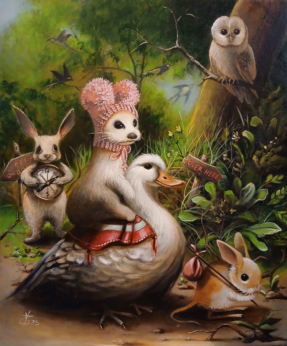 Surrealistic Animal Acrylic Painting By Valentina Toma