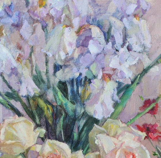 Still life with spring flowers