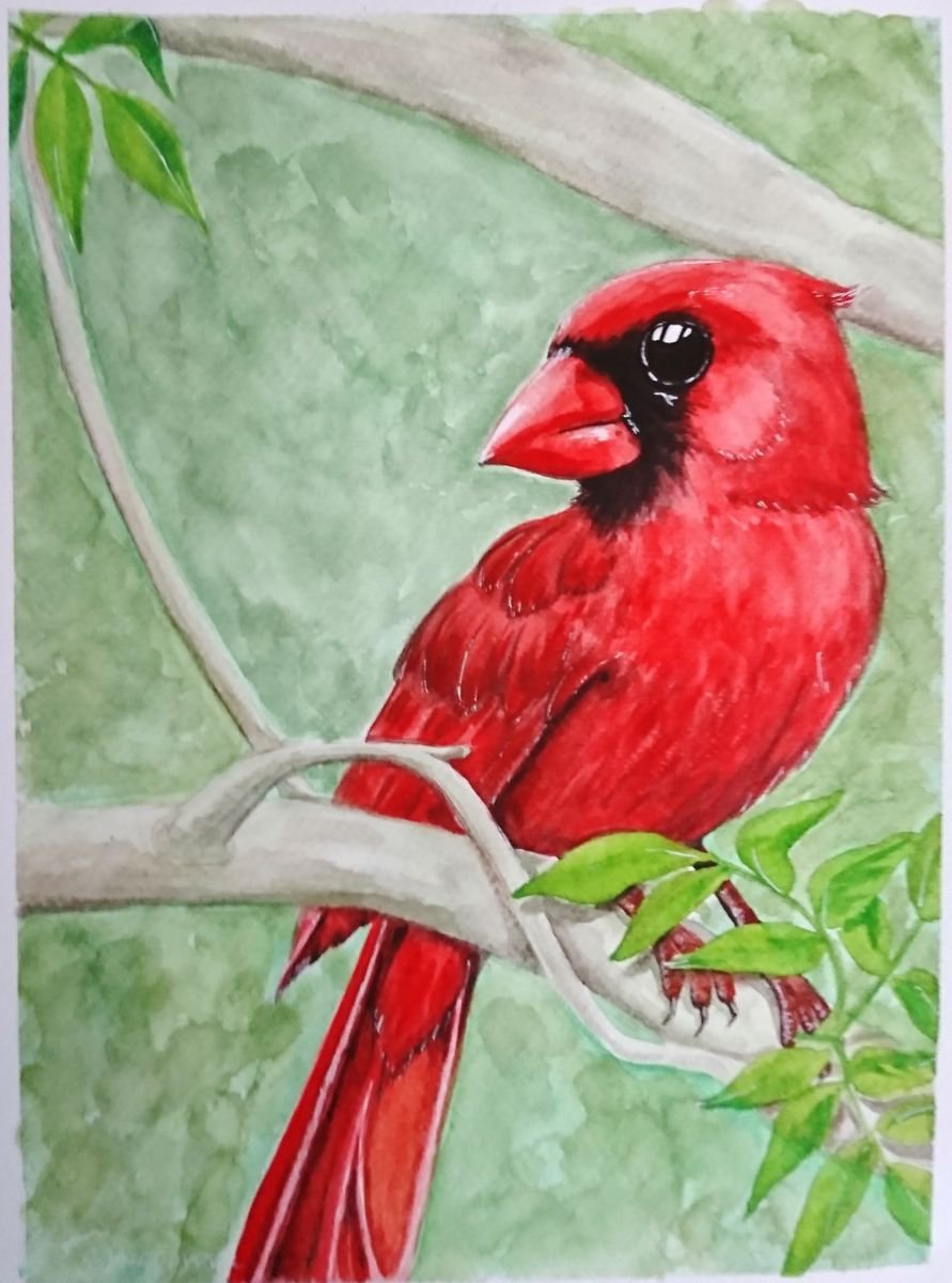 Red bird by Svetlana Vorobyeva