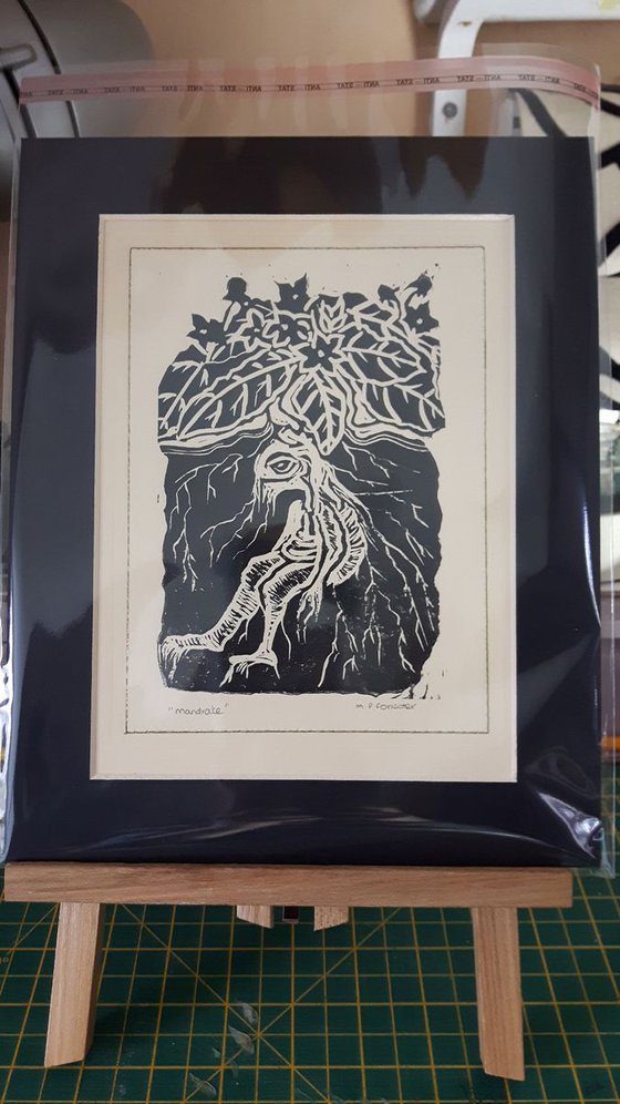Mandrake - Original Lino Print