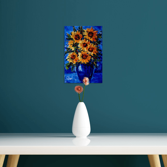 Still life with sunflowers