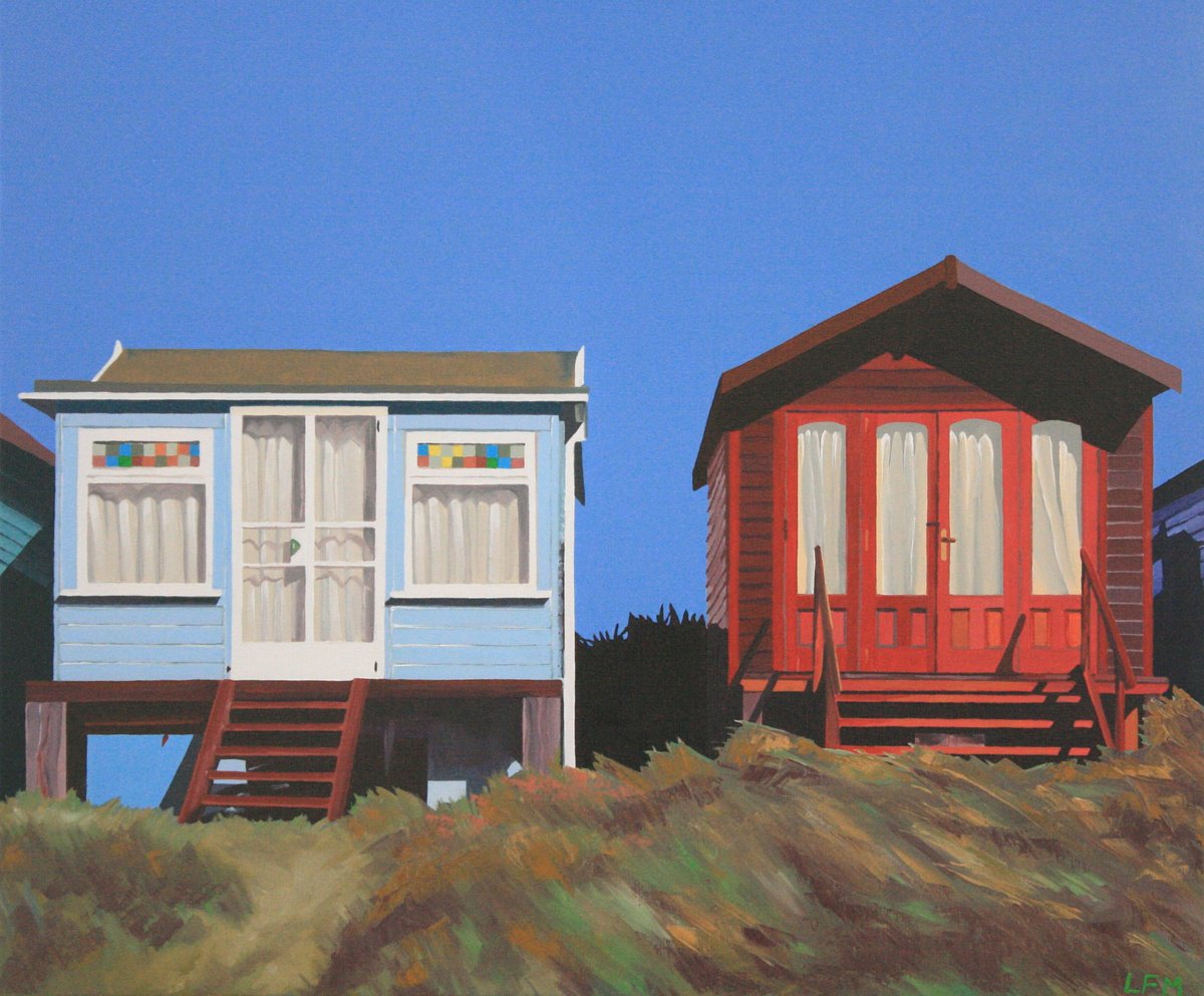 Dorset Beach Huts by Linda Monk