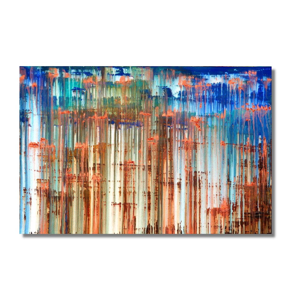 Abstract Landscape Acrylic Painting By Carla Sa Fernandes, 35 X 24, A Crush On Copper (#2), Original Artwork