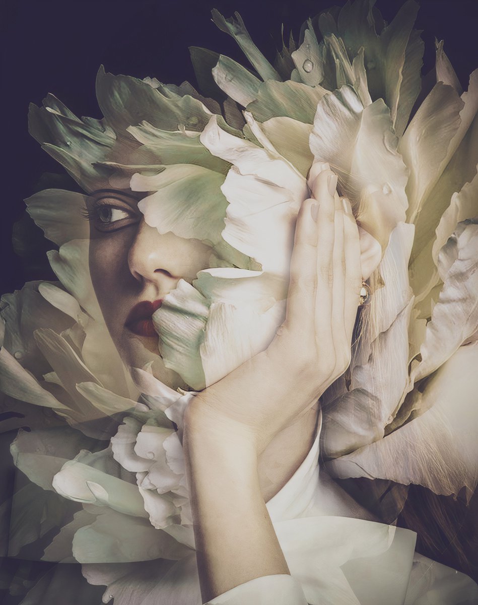 Botanical collection Vol 18. Dew. Art portrait on canvas by Elmira Namazova