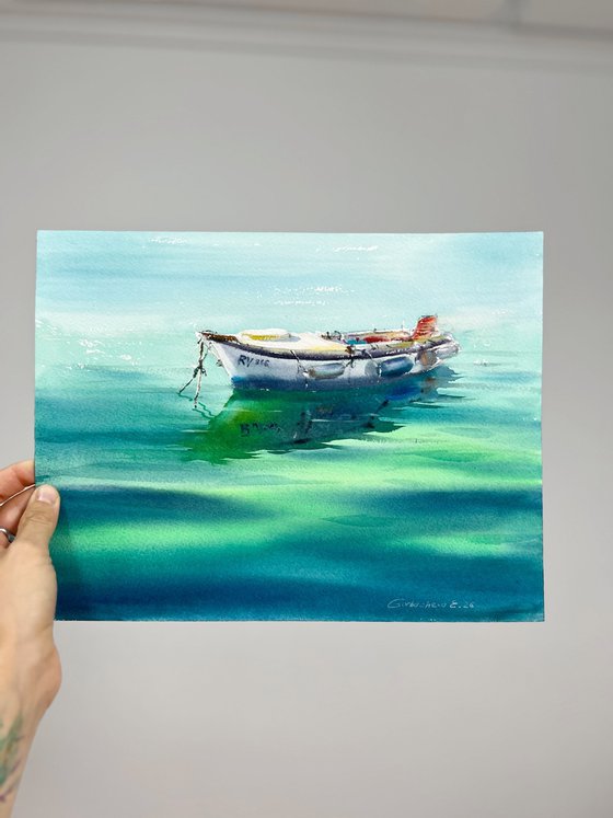 Boat in the Emerald Silence