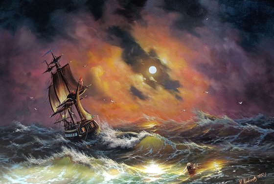 Storm (60x40cm, oil painting)