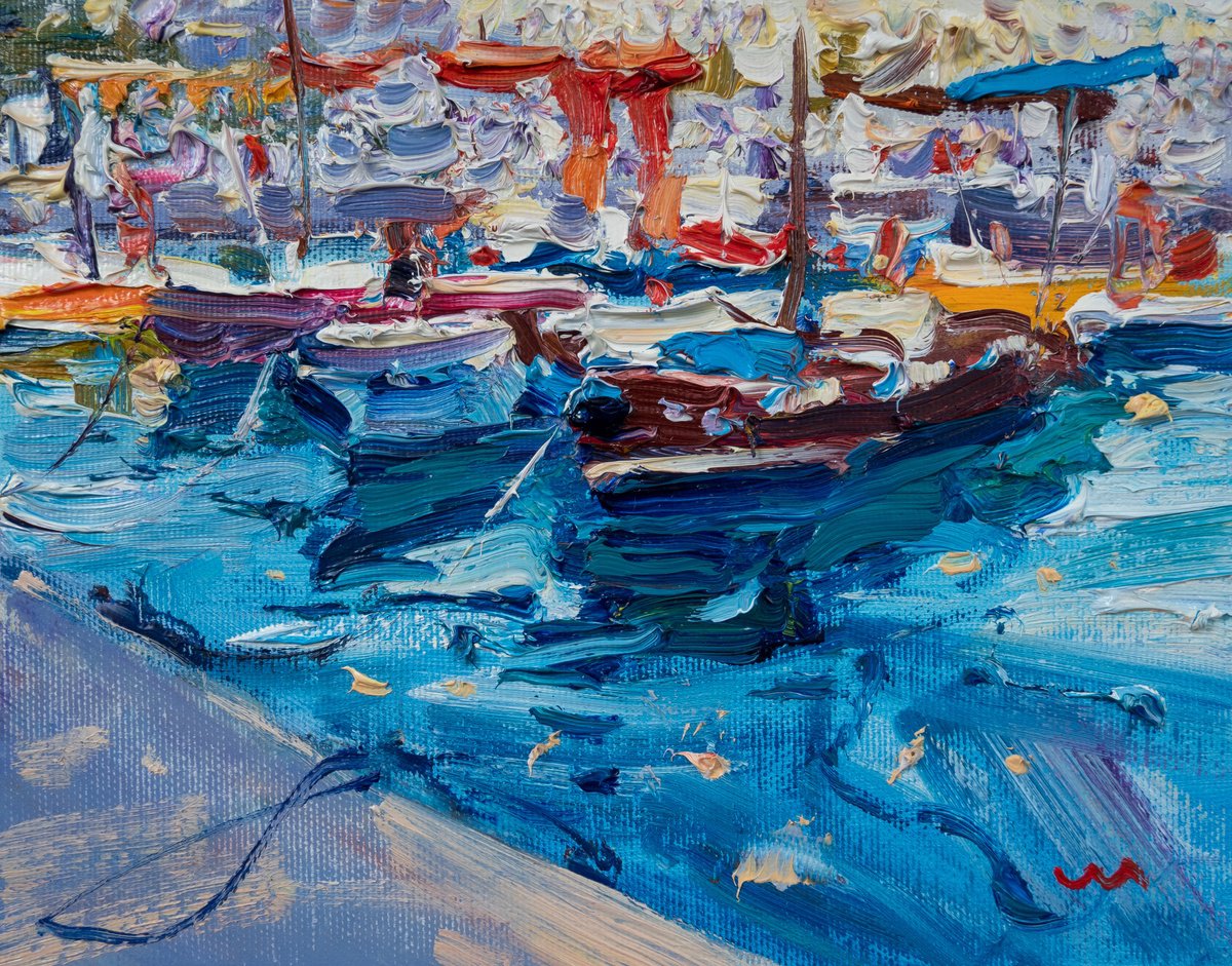 Colorful boats by Vasyl Moldavchuk
