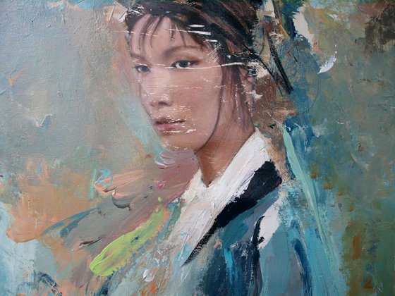 Asian girl (L'une 54) * 51 x 36 inches