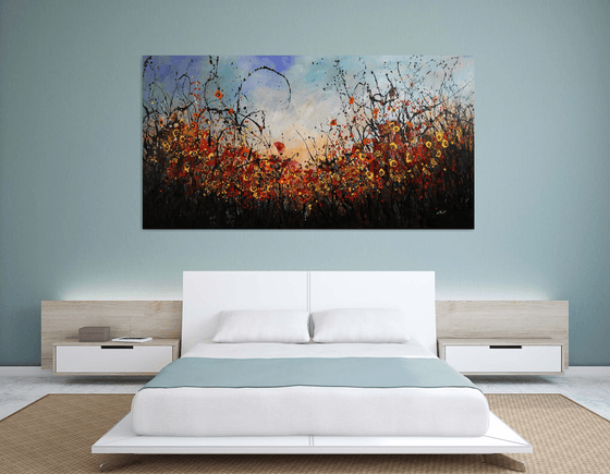 Stand By Me  - Super sized original floral landscape