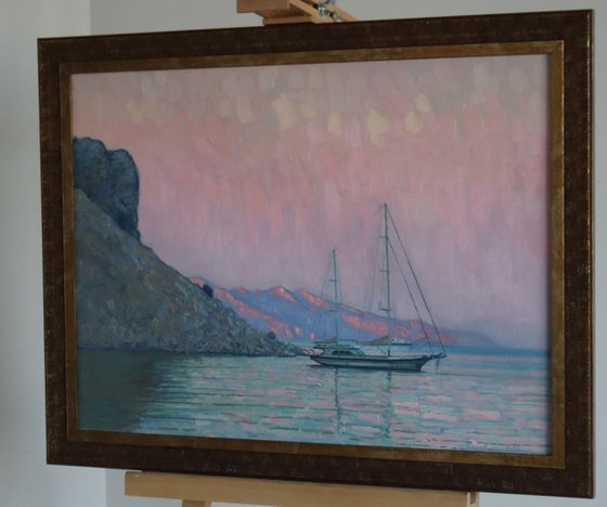 Sunset. Italian beach