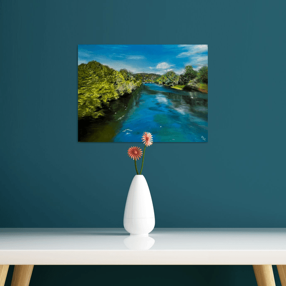 Cerulean Reflections: Summer River