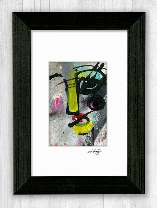 Little Funky Face 13 - Abstract Painting by Kathy Morton Stanion by Kathy Morton Stanion