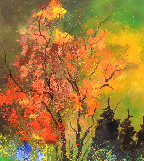 Orange tree in autumn