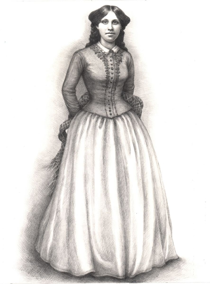 A Portrait of Louisa May Alcott by QI Debrah