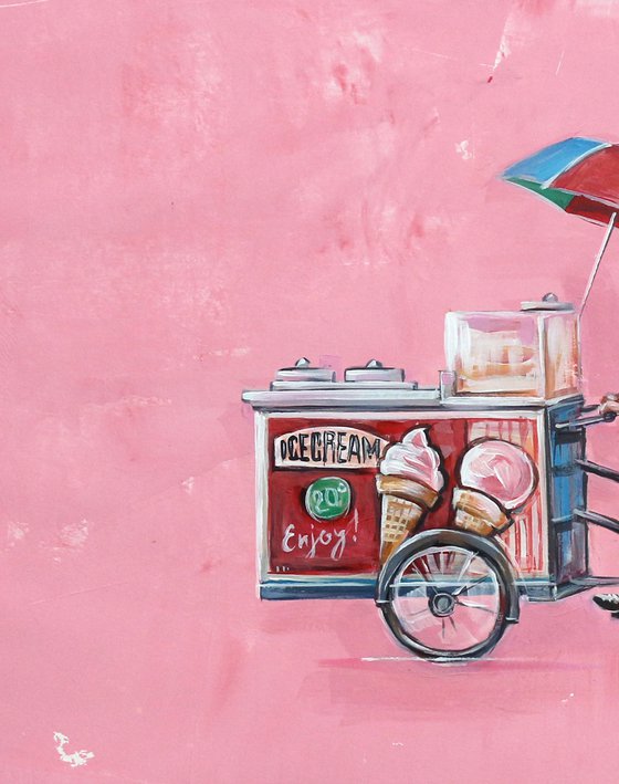 Ice Cream Cart. Nostalgic. Childhood