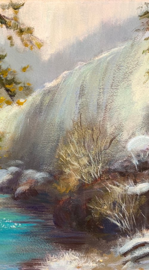 Winter wonderland - waterfall II by Shelly Du