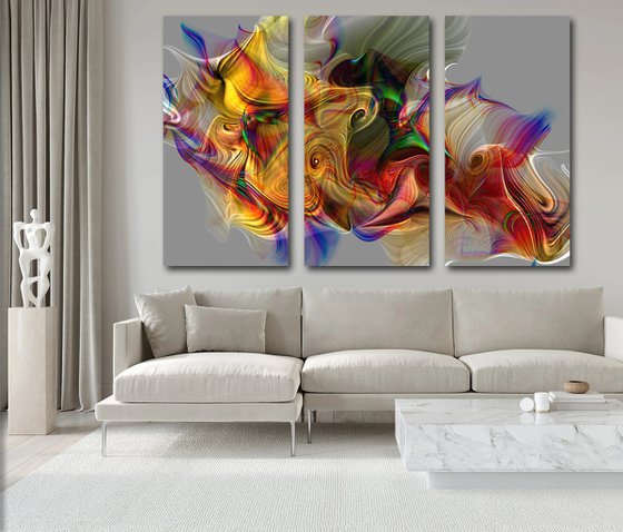 Mambo/XL large triptych, set of 3 panels