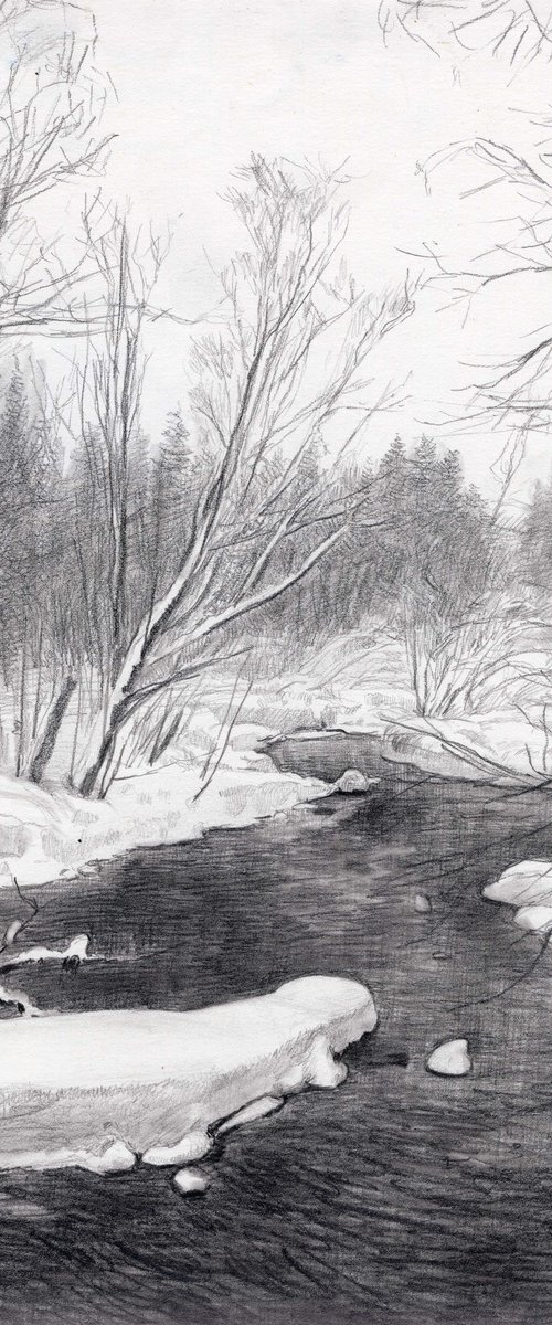 The Vorya River. Thaw by Simon Kozhin