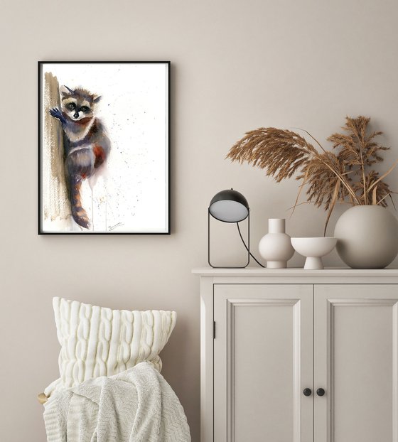Raccoon on the tree