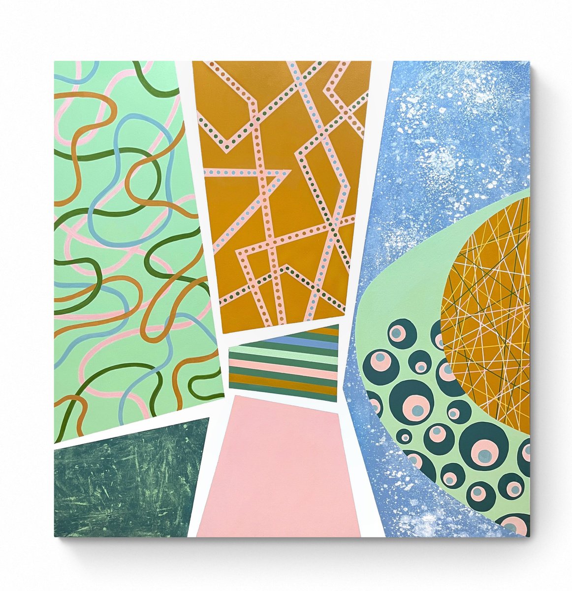  Surfaces Meeting 3 By Cristina Dalla Valentina, 39 X 39, Artwork For Sale On Artfinder