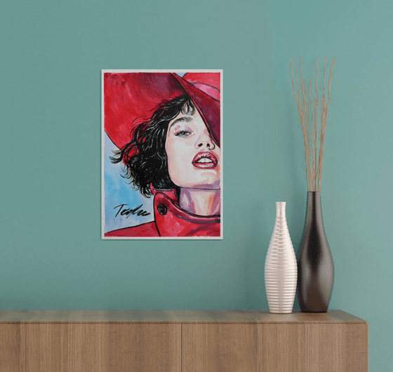 "In red style" / 30x42 cm