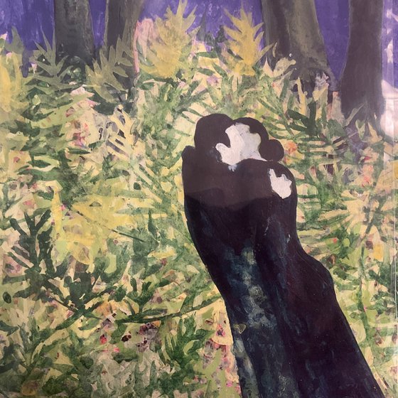 A kiss in butterfly wood