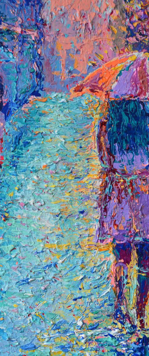 Girl with Rainbow Umbrella by Adriana Dziuba