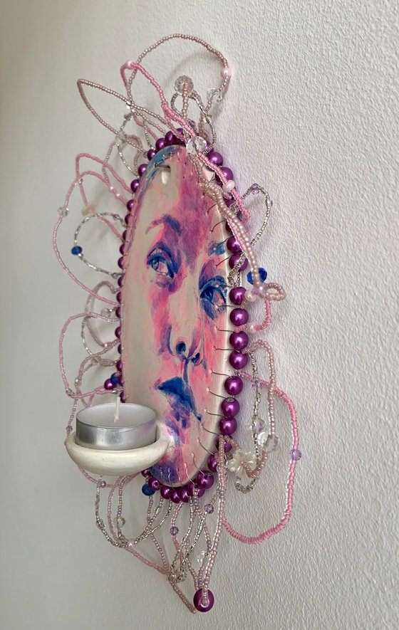 Clay female face