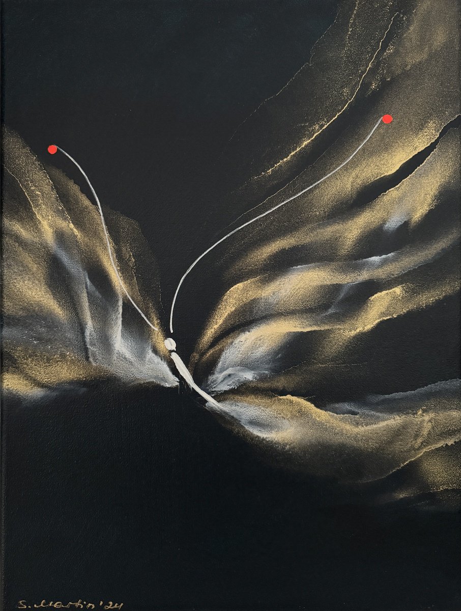 Abstract Animal Painting By Svetlana Martin, 12 X 16", Joy-Iv, Original Artwork