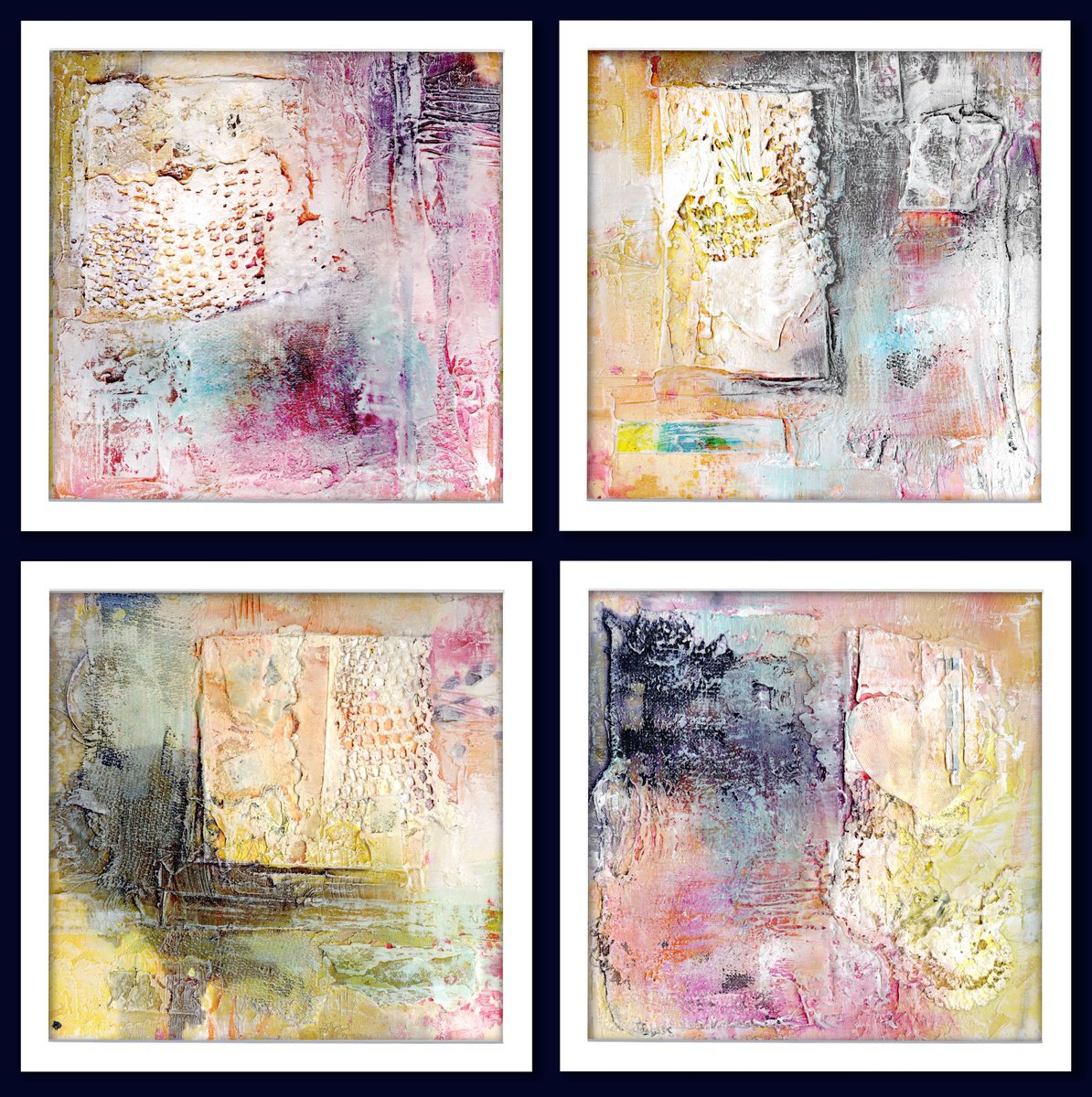 Abstract Painting By Kathy Morton Stanion, 26 X 26", Treasured Memories 2, Original Artwork