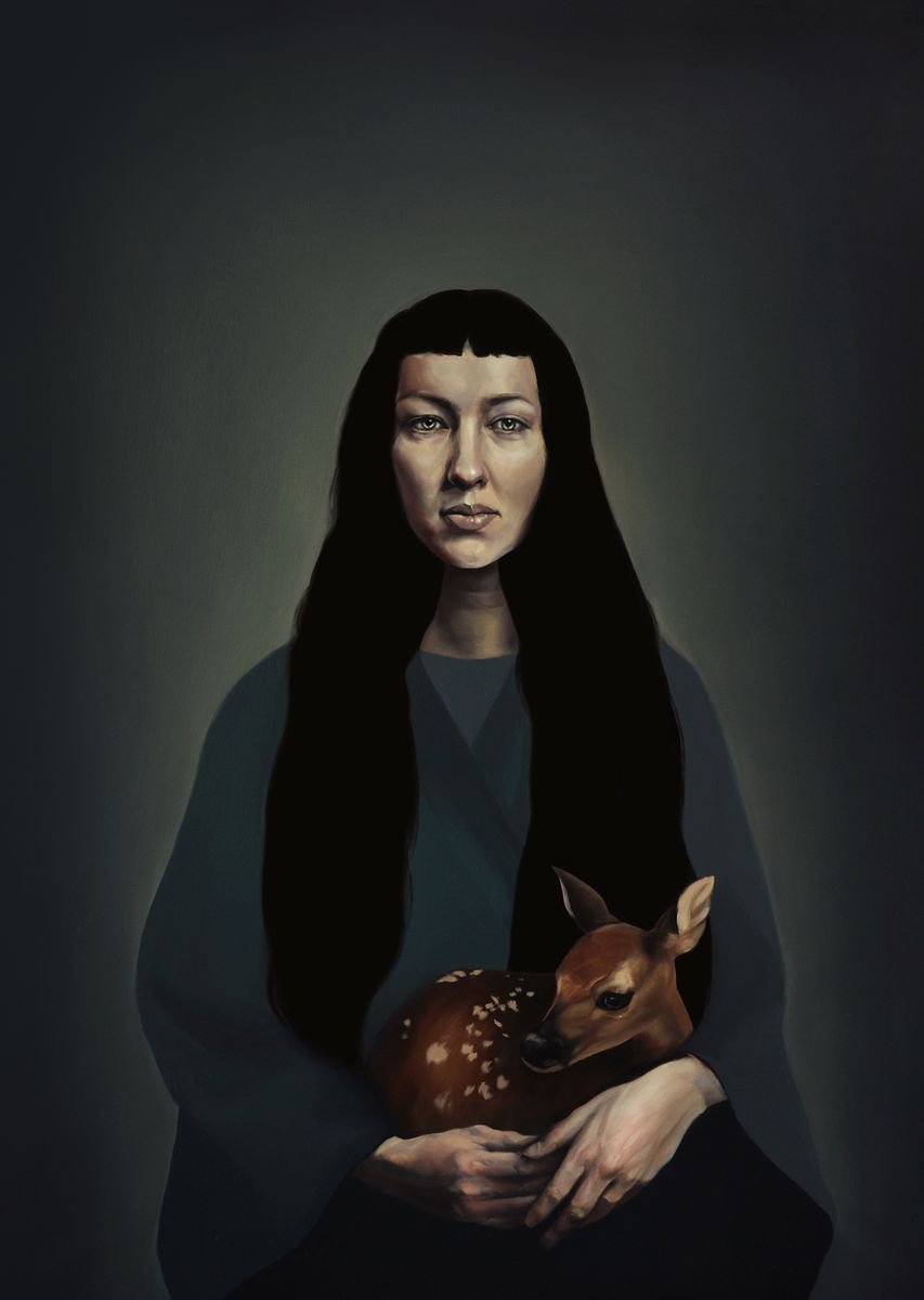 ’Portrait of Julia’ AWARDED painting, oil on canvas, 140x100 by Daria Bidzinska