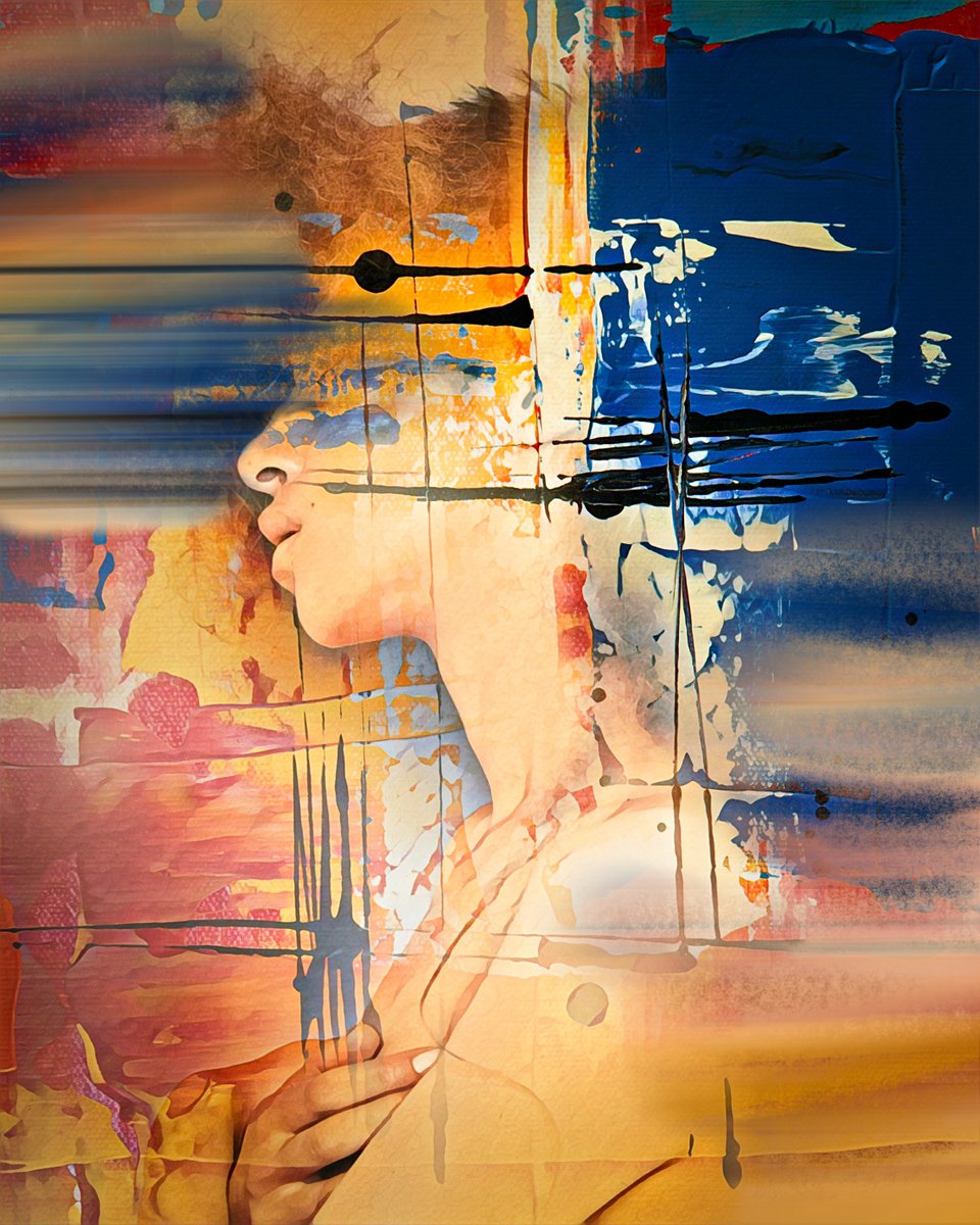 Art Color Face Vol. 73 - ?olor distortion 3. Art portrait on canvas by Elmira Namazova
