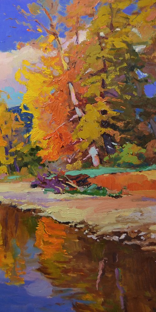 Autumn on the Tisza River by Alexander Shandor