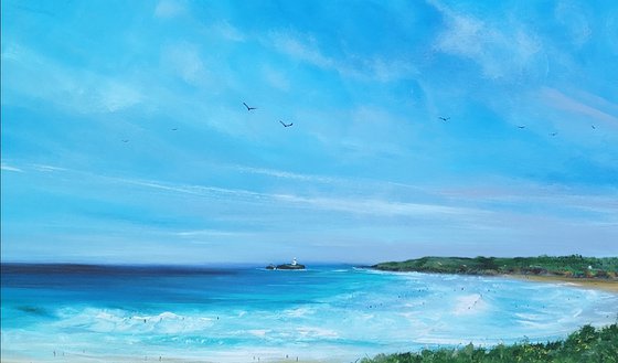 "Gwithian" - Cornish Seascape, Art, Skyscape