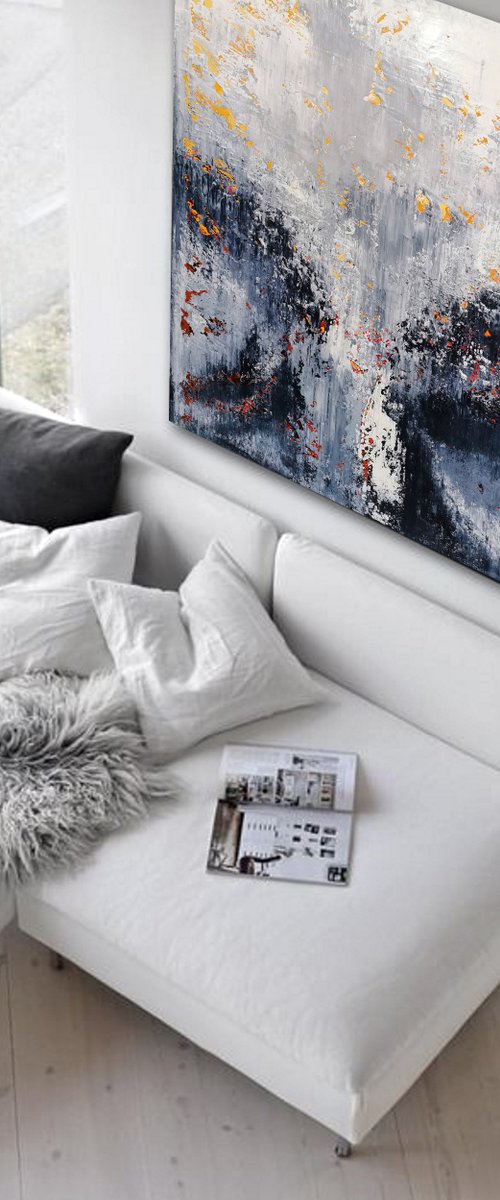 150x100cm. / extra large painting / Abstract 2158 by Alex Senchenko