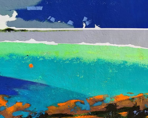 Abstract Azure and Blue Velvet