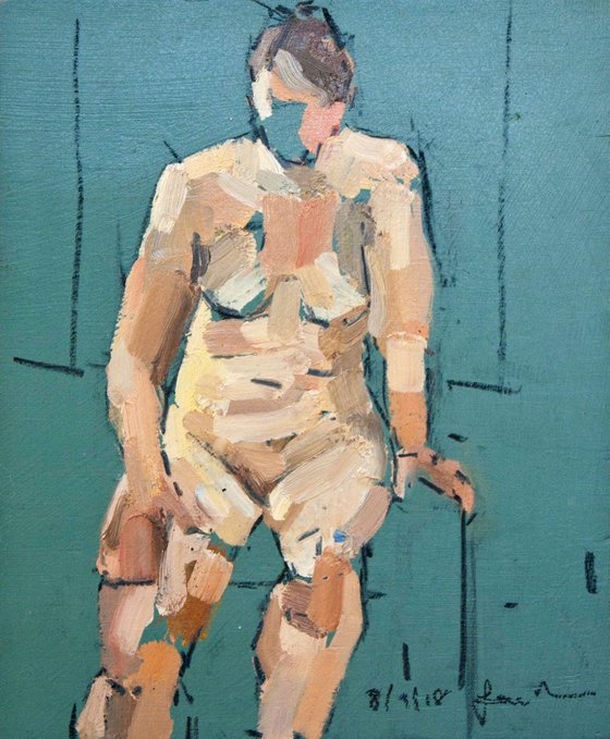 Life study of the female nude. No 105