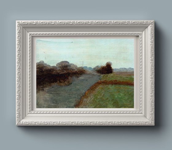 River Abstract #2 - Impressionist Misty River Landscape